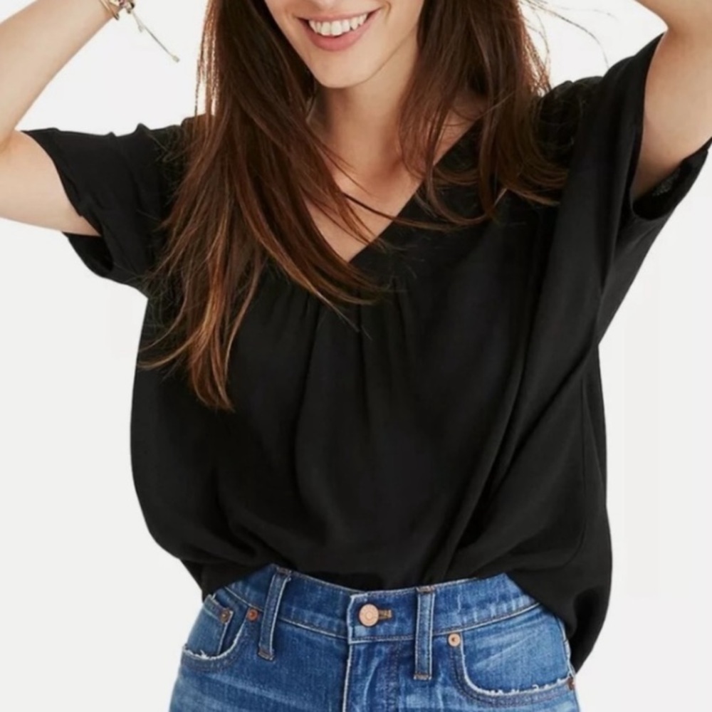Madewell Rhyme Top in Black - S